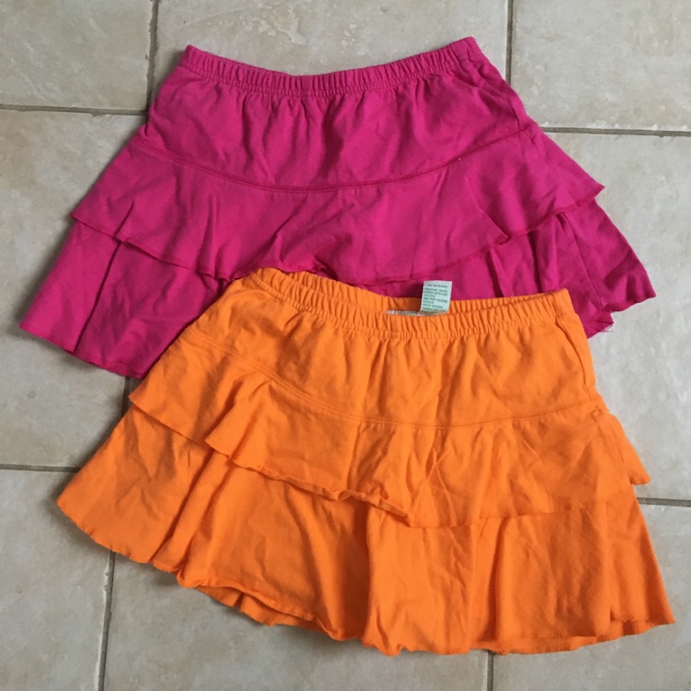 💕Girls skirts Set of 2-ruffled skirts